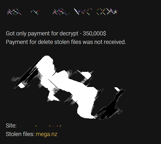 Published data on Ako leak site
