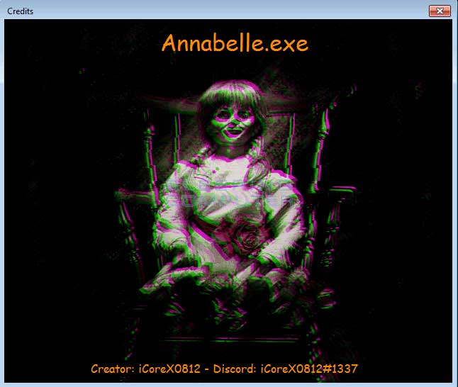 Annabelle Ransomware es un desastre horrible Credits-screen