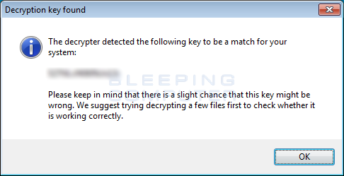 Decryption Key Found