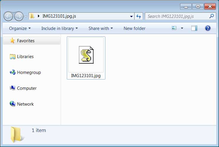 JavaScript文件显示为JPG