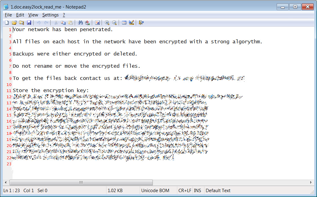 WastedLocker&nbsp;ransomware&nbsp;easy2lock variant