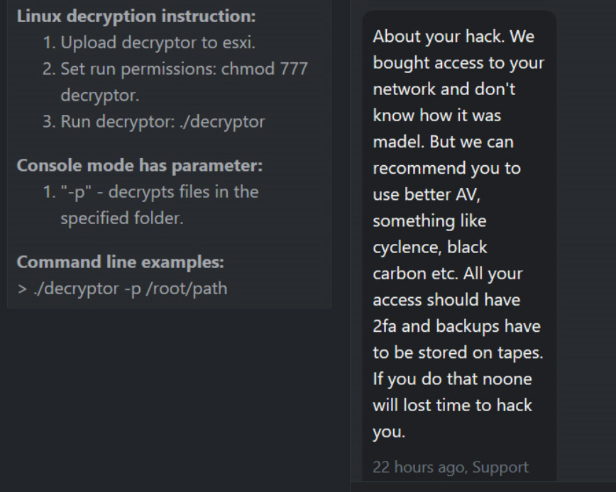 DarkSide says they purchase credentials for the network
