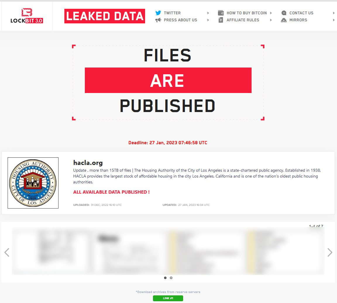 HACLA, LockBit şantaj sitesinde listelendi