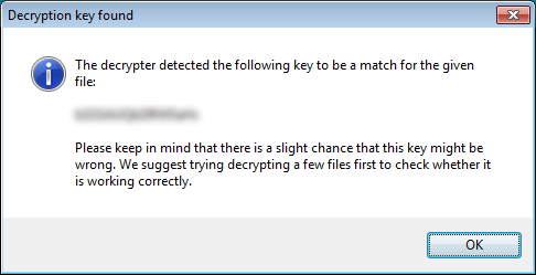 Decryption Key Found