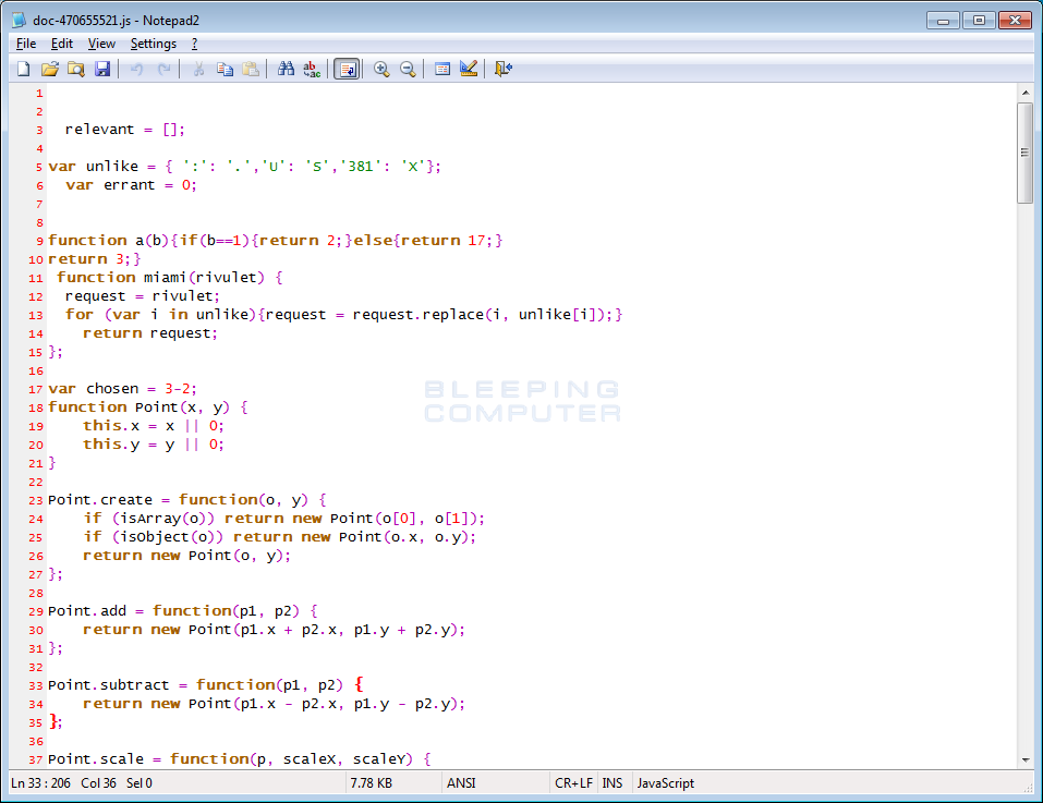 Obfuscated JavaScript File