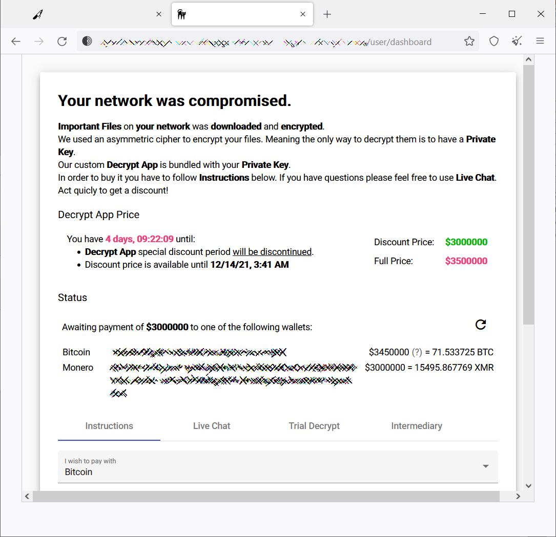 Tor Payment Site