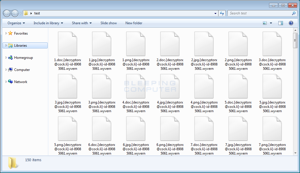 Folder of Encrypted wyvern Files
