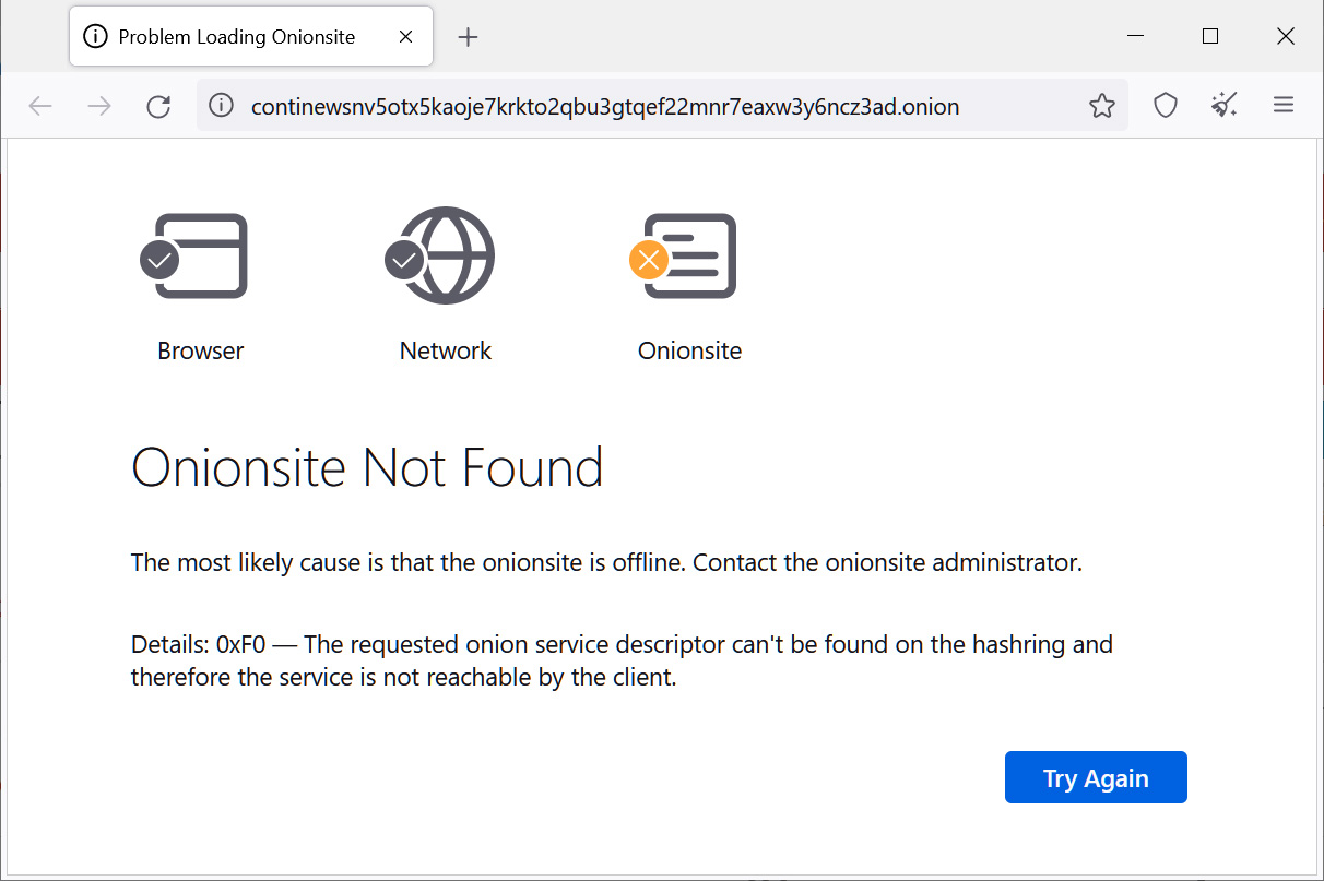 DOWN: 'Embarrassing' error message displayed as site offline