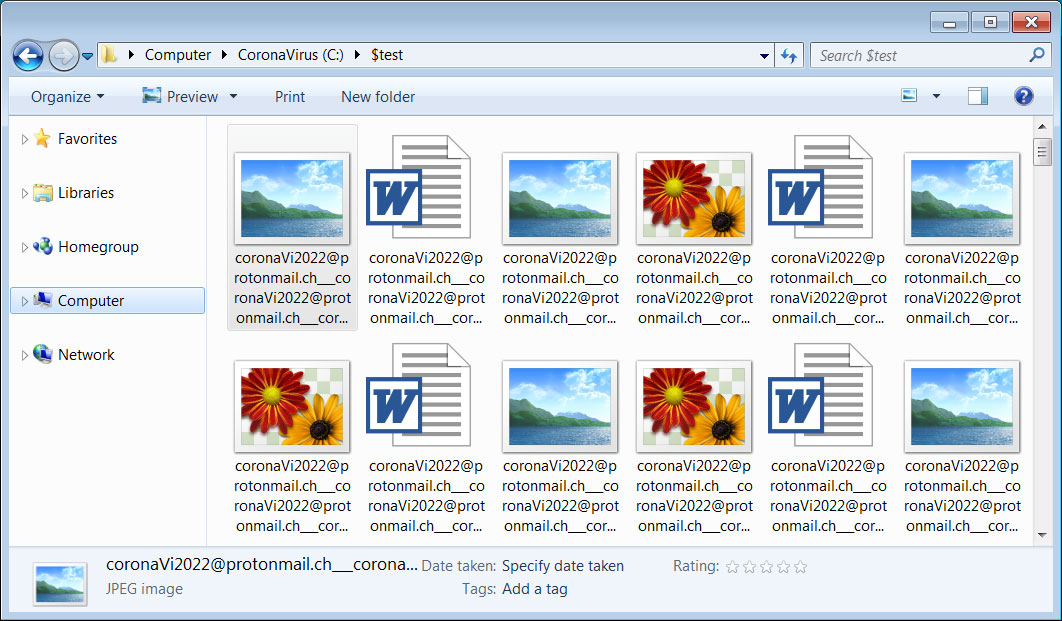 CoronaVirus Encrypted Files