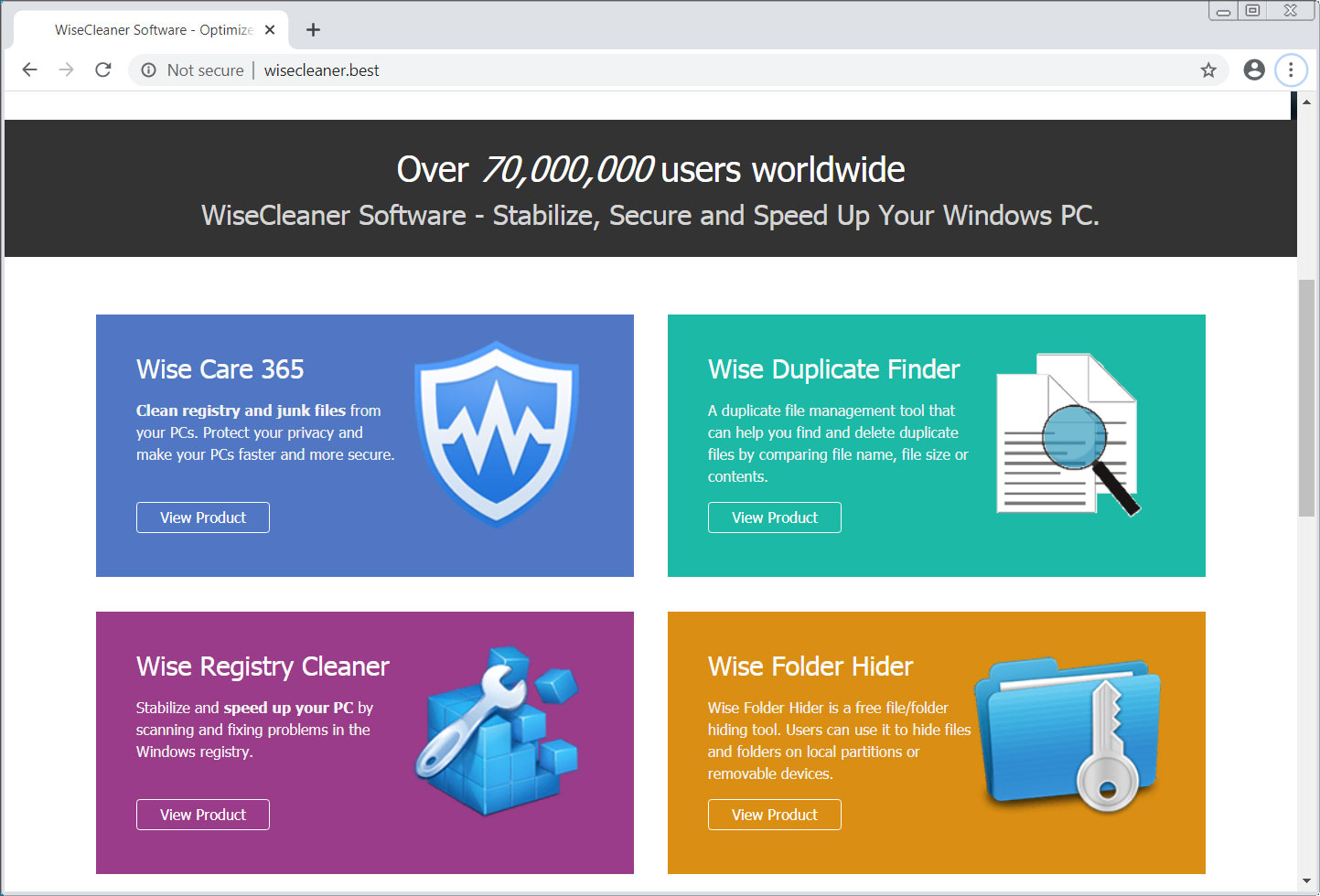 Fake WiseCleaner Site