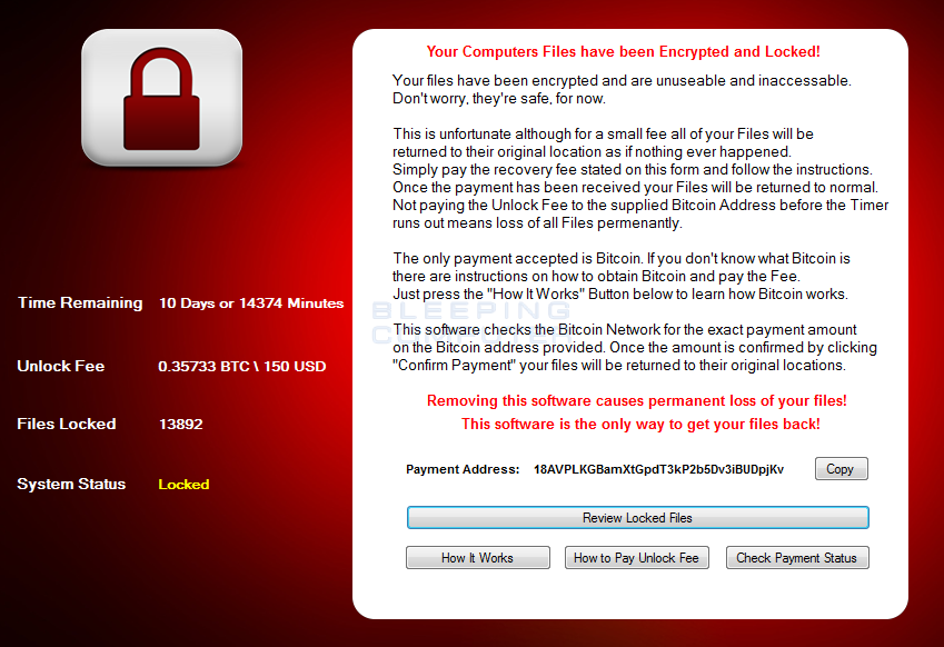 CryptoHost Ransomware