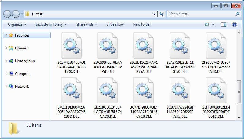 Folder of Encrypted DLL Files