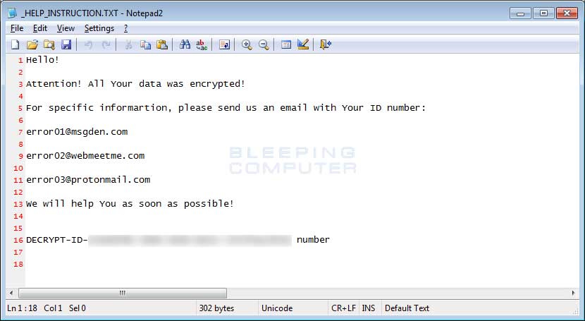 ERROR CryptoMix Ransom Note