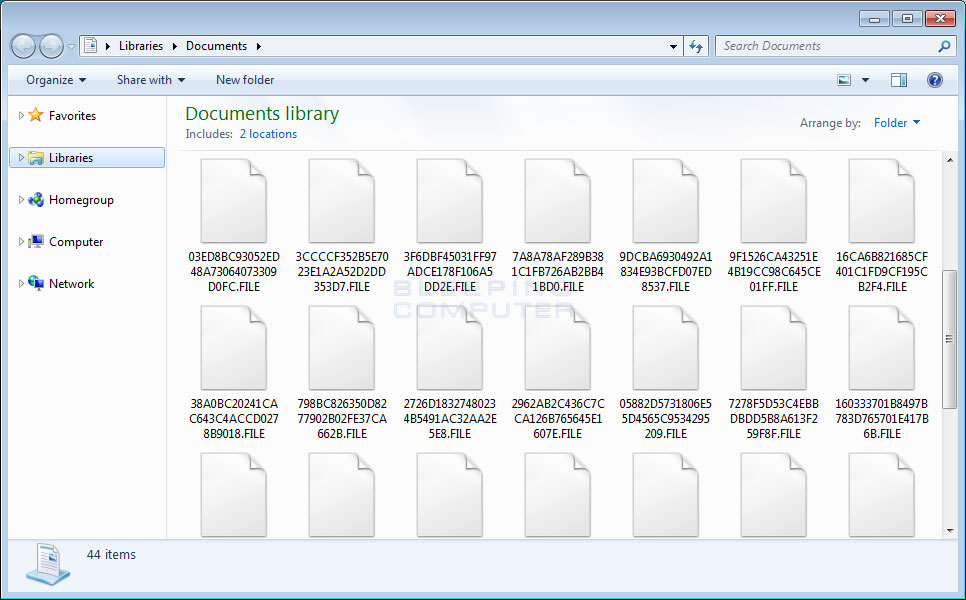 Folder of Encrypted FILE Files