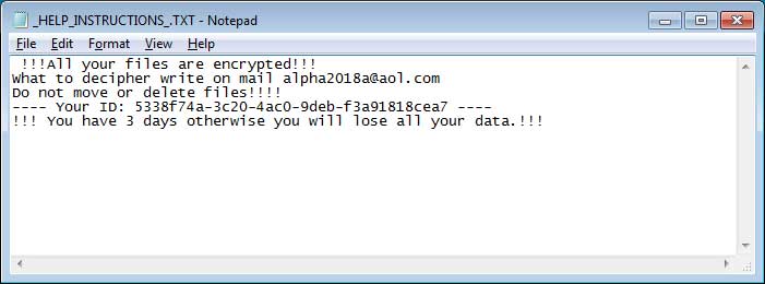 MOLE66 CryptoMix Ransom Note