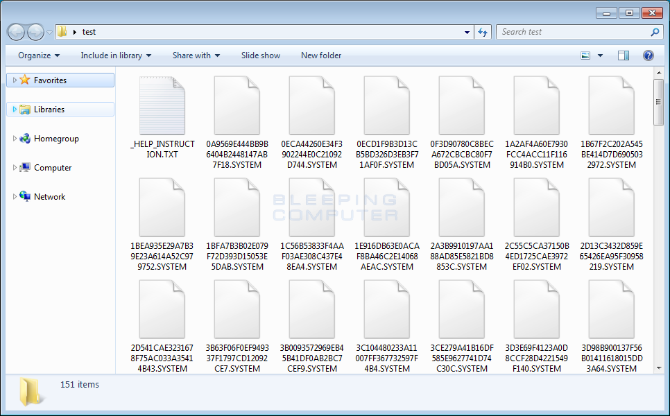 Folder of Encrypted System Files