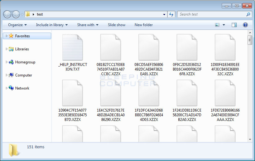 Folder of Encrypted XZZX Files