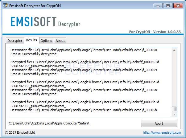Decrypting Files