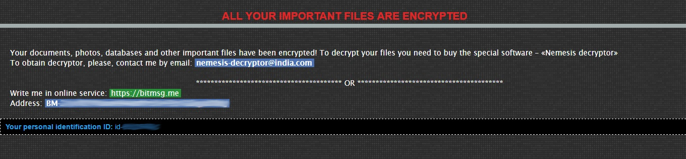 nemsis-decryptor@india.com Variant