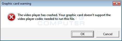 Fake Graphic Card Error Alert