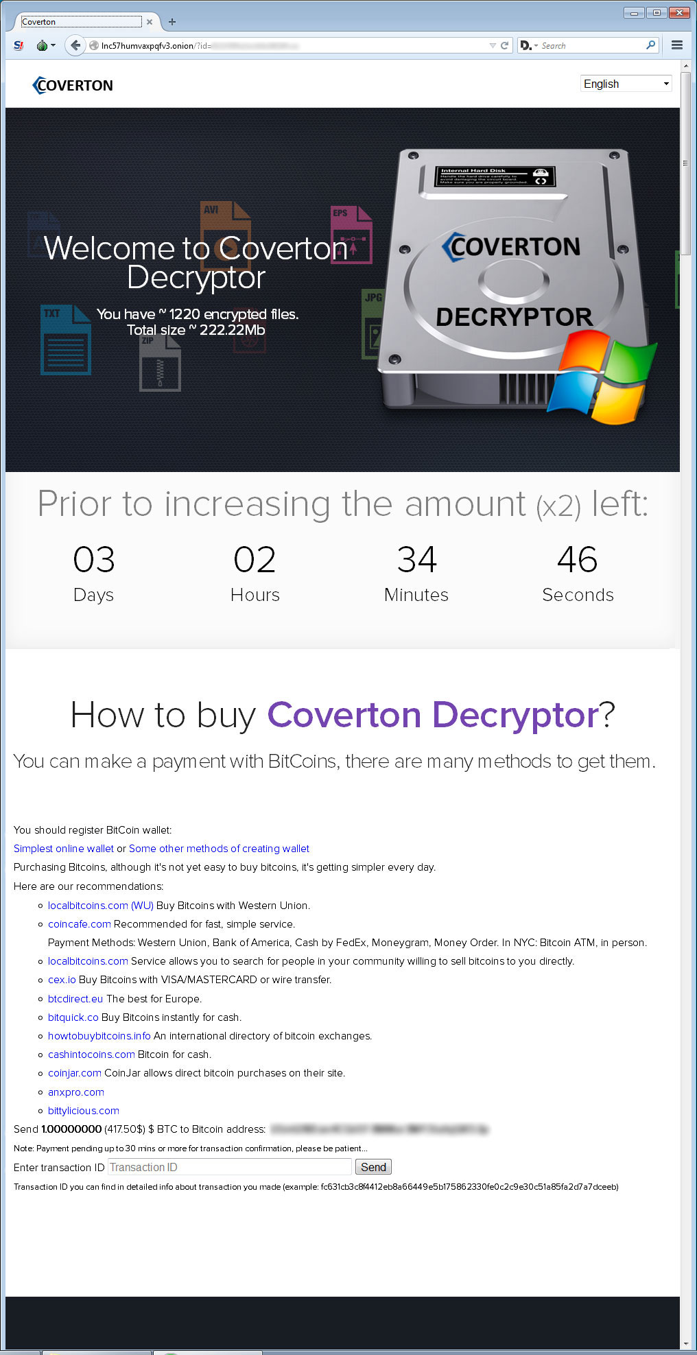 Coverton Decryptor Site