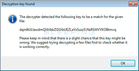 Decryption Key Found