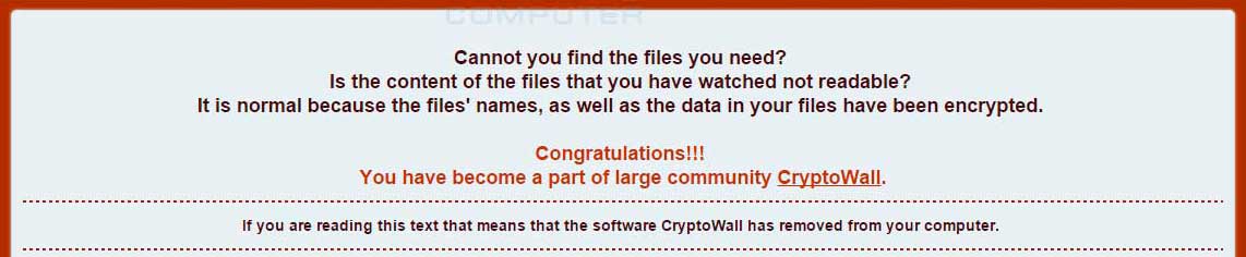 CryptoWall v4.0 Header