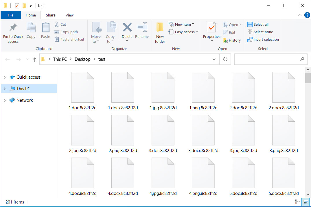 DarkSide encrypted files