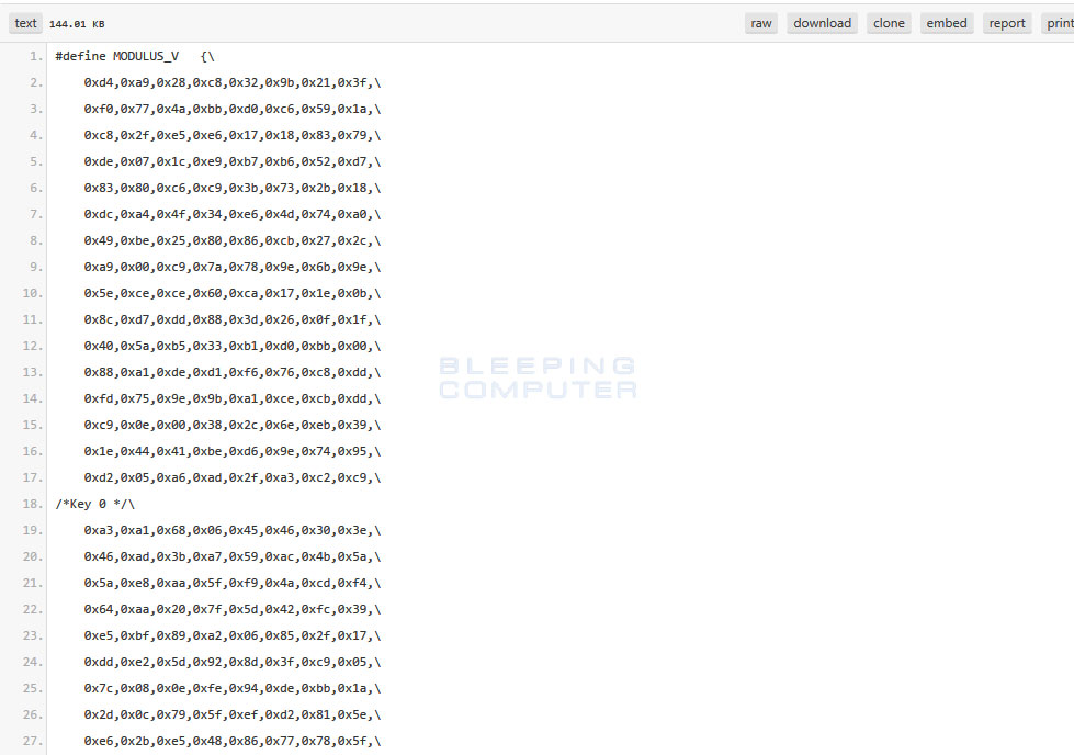 Header file posted to Pastebin