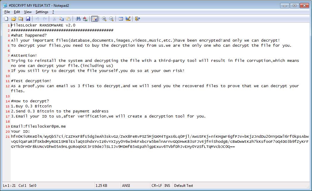 Example FilesLocker Ransom Note