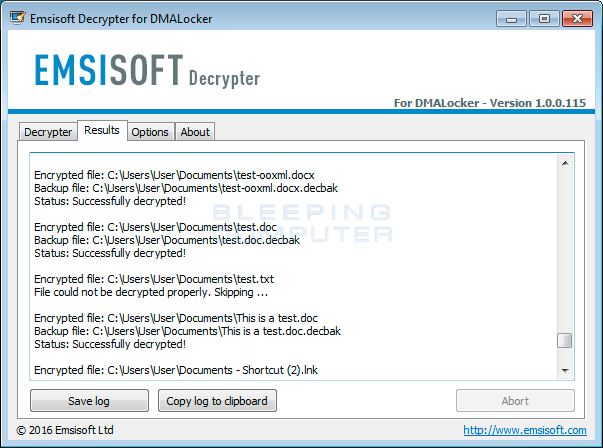 Decryption Results