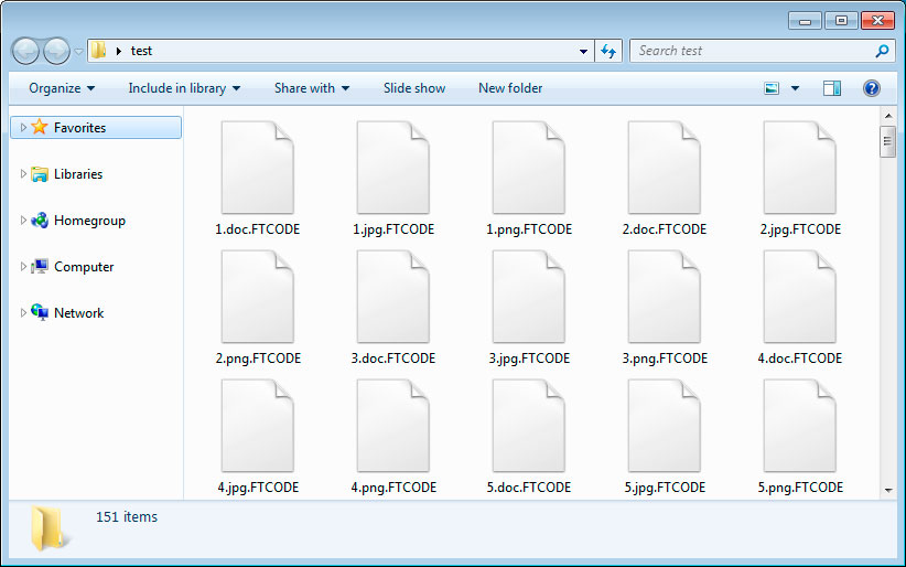 Encrypted FTCODE files