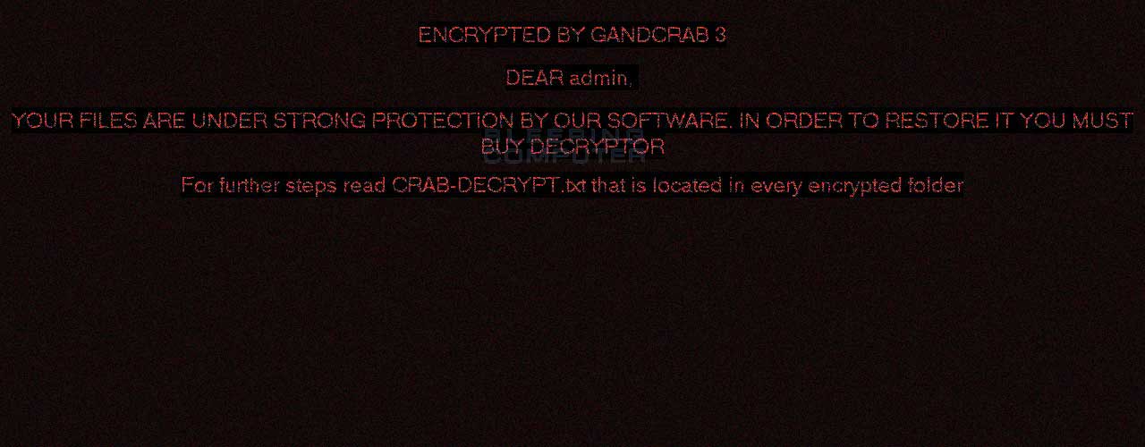 GandCrab v3 Desktop Background