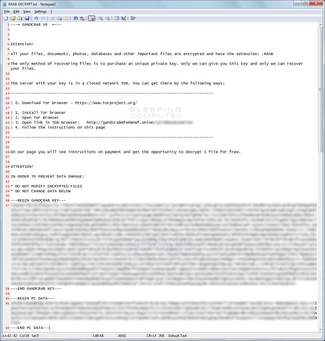 gandcrab v4 released with the new krab extension for encrypted files