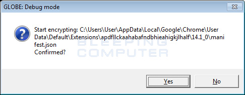 Debug: Encrypt a file