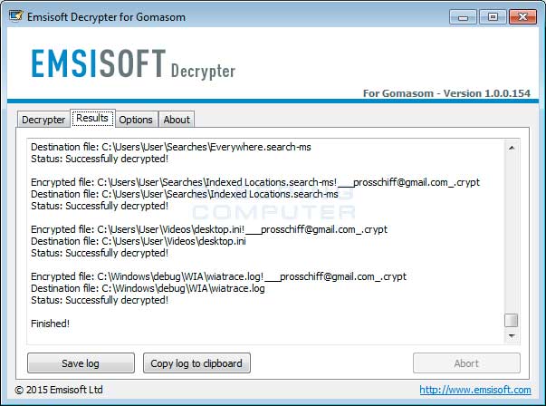 Decryption Results