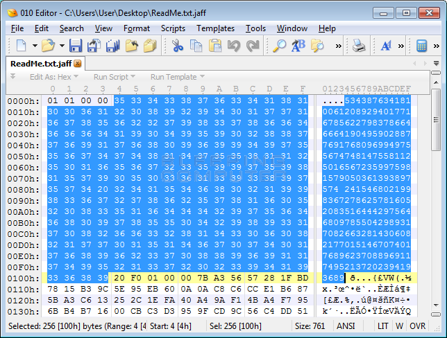 File Marker in an Encrypted File