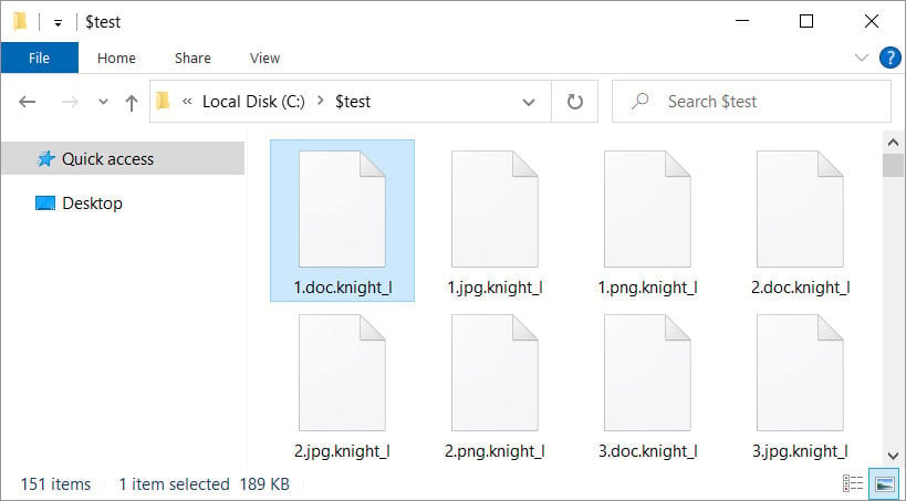Knight encrypted files