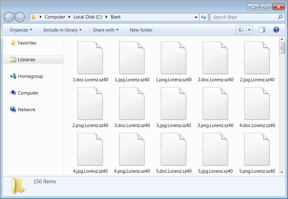 Lorenz encrypted files