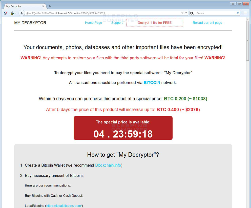 My Decryptor&nbsp;Home Page Part 2