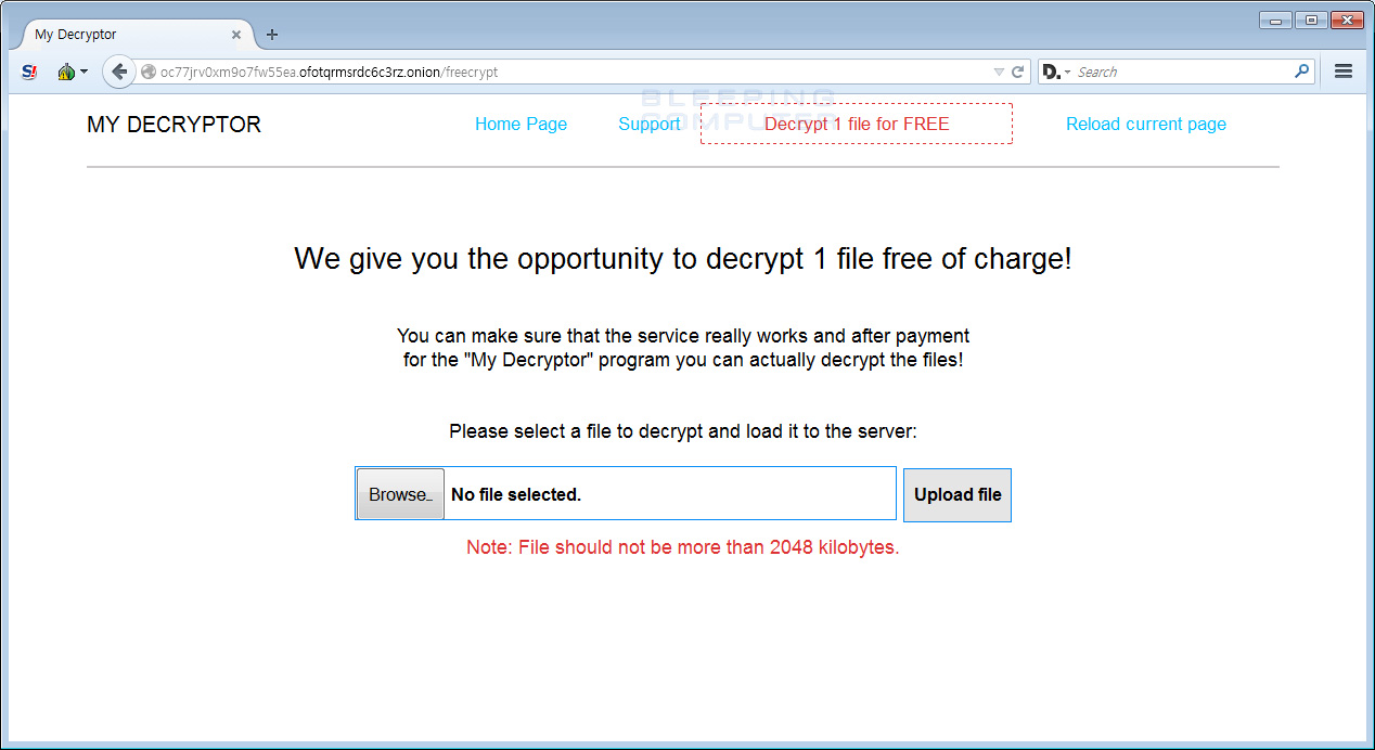 Free File Decryption Page