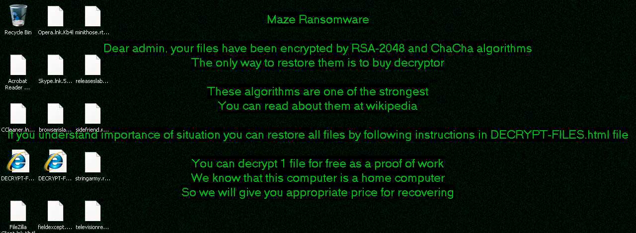Maze Ransomware Wallpper