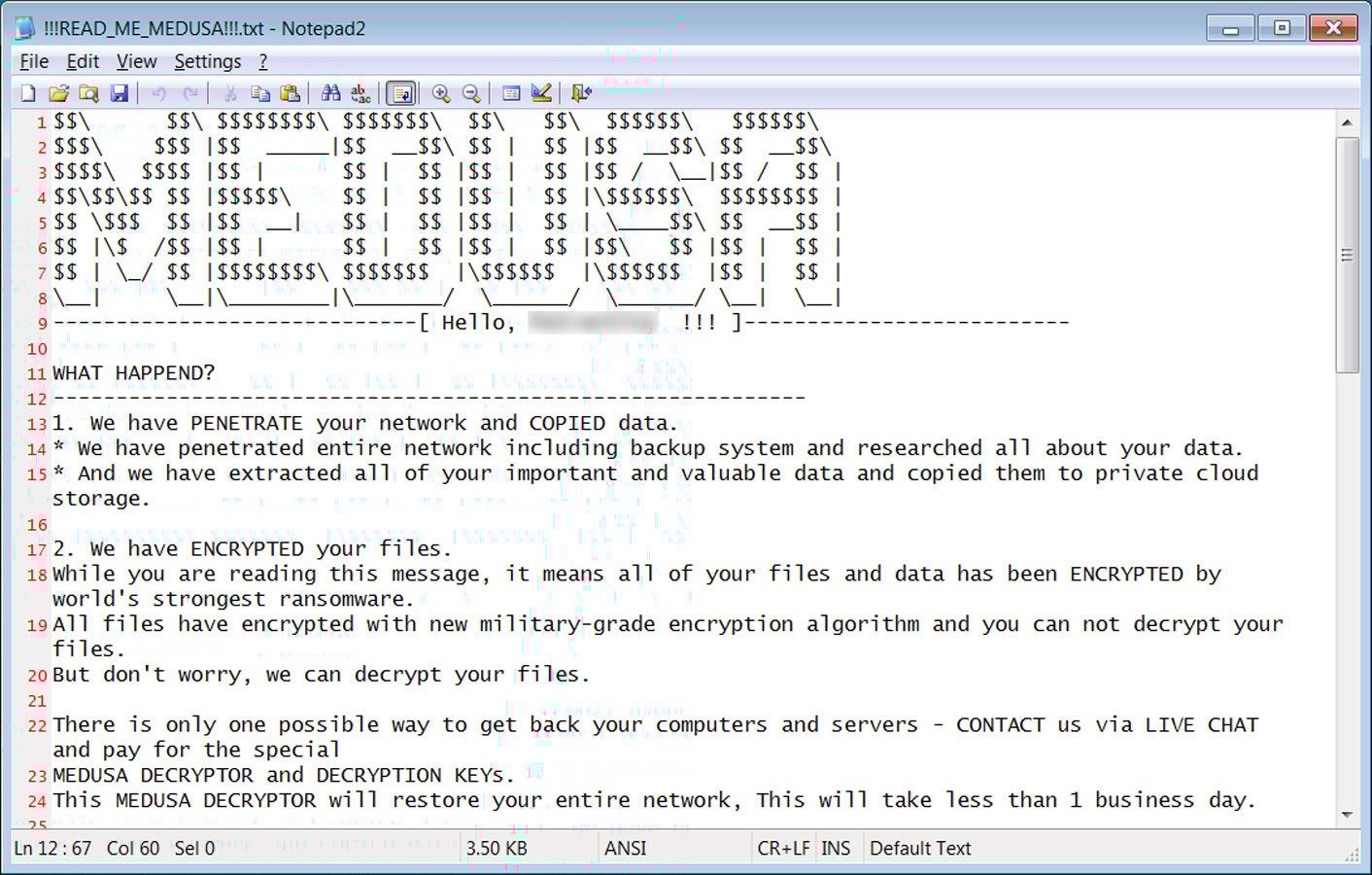 Medusa ransomware gang picks up steam as it targets companies worldwide 4 Medusa Ransomware ransom note
