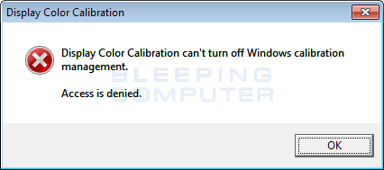 Fake Display Color Calibration Alert