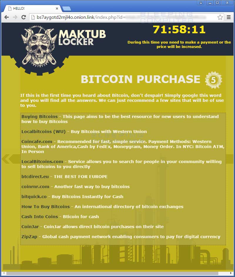 Bitcoin Purchase Page