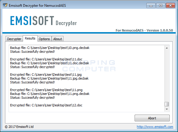 Decrypting Files