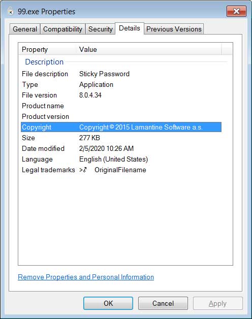 Impersonating Sticky Password